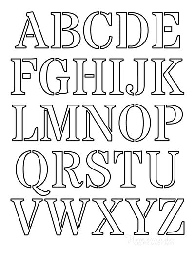 250 Letter & Number Stencils (Free PDF Printables).